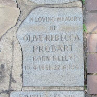 PROBART Olive Rebecca nee KELLY 1881-1969