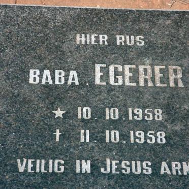 EGERER Baba 1958-1958