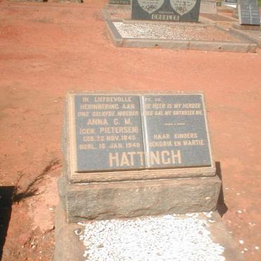 HATTINGH Anna C.M. geb. PIETERSEN 1845-1940