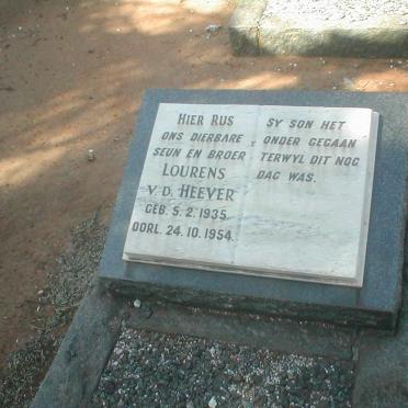 HEEVER Lourens, v.d. 1935-1954
