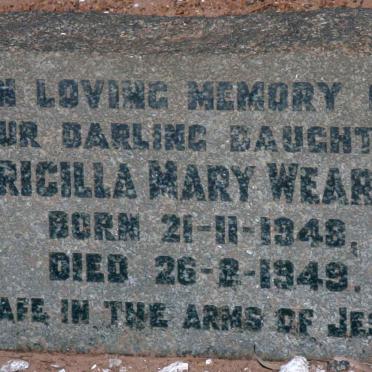 WEARNE Pricilla Mary 1948-1949