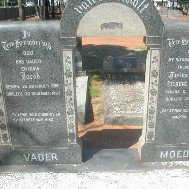 WALT Jacob, van der 1896-1967 &amp; Josina Maria VENTER 1900-1958
