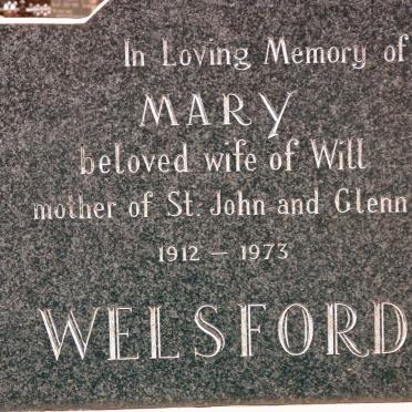WELSFORD Mary 1912-1973