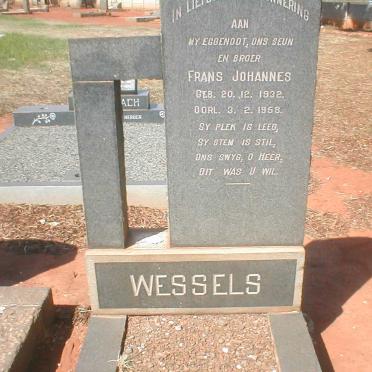 WESSELS Frans Johannes 1932-1958