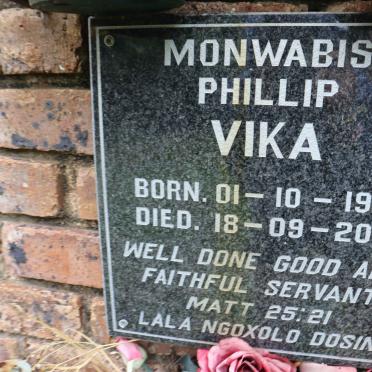 VIKA Monwabisi Phillip 1961-2013