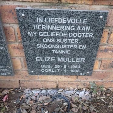 MULLER Elize 1953-1998