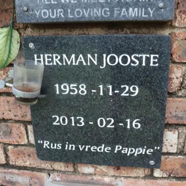 JOOSTE Herman 1958-2013