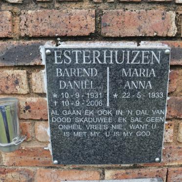 ESTERHUIZEN Barend Daniel 1931-2006 &amp; Maria Anna 1933-