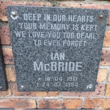 MCBRIDE Ian 1961-1994