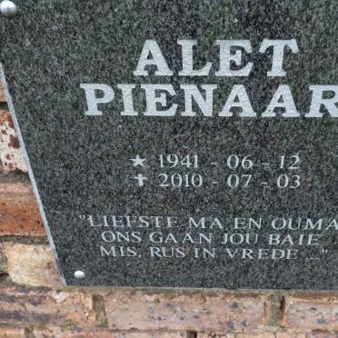 PIENAAR Alet 1941-2010