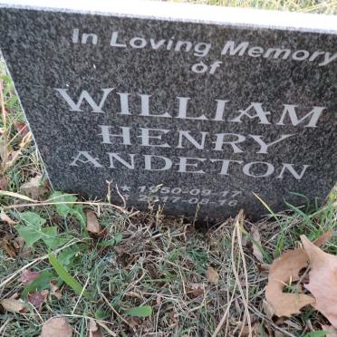 ANDETON William Henry 1950-2017