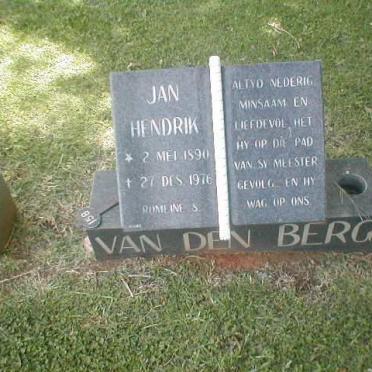BERG Jan Hendrik, van den 1890-1976