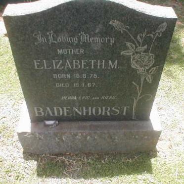 BADENHORST Elizabeth M. 1875-1967