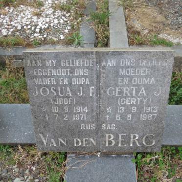 BERG Josua J.F., van den 1914-1971 &amp; Gerta J. 1913-1987