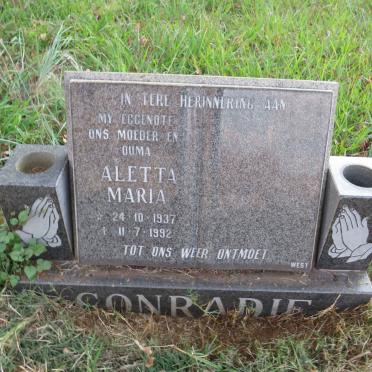 CONRADIE Aletta Maria 1937-1992
