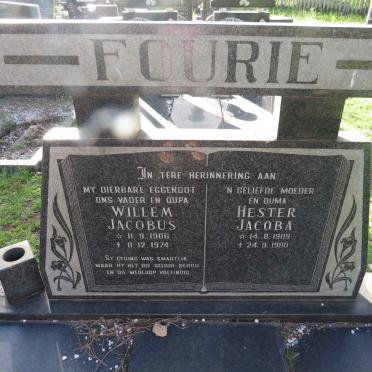 FOURIE Willem Jacobus 1906-1974 &amp; Hester Jacoba 1909-1980