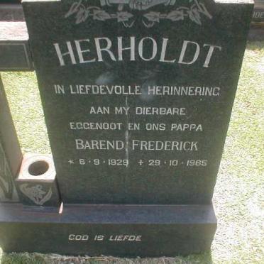 HERHOLDT Barend Frederik 1929-1965