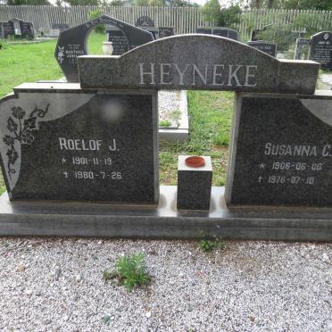 HEYNEKE Roelof J. 1901-1980 &amp; Susannna C. 1906-1976