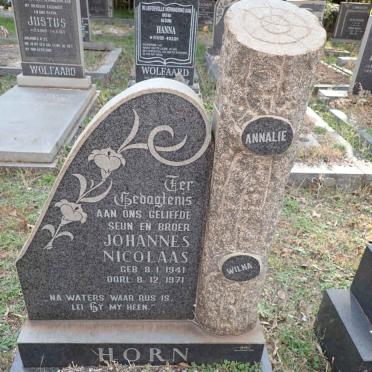 HORN Johannes Nicolaas 1941-1971