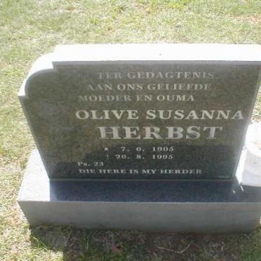 HERBST Olive Susanna 1905-1995