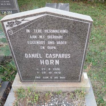 HORN Daniel Casparus 1926-1970