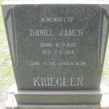 KRIEGLER Daniel James 1895-1968