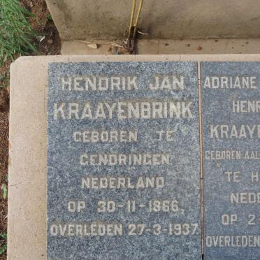 KRAAYENBRINK Hendrik Jan 1866-1937