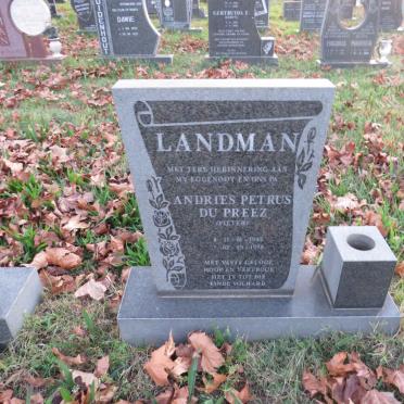 LANDMAN Andries Petrus Du Preez 1942-1998