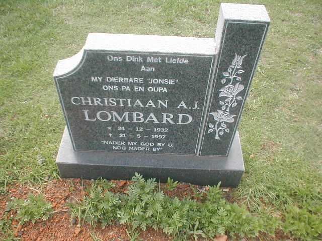 LOMBARD Christiaan A.J. 1932-1997