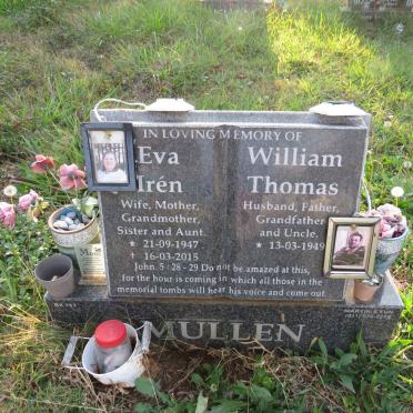 MULLEN William Thomas 1949- &amp; Eva Iren 1947-2015