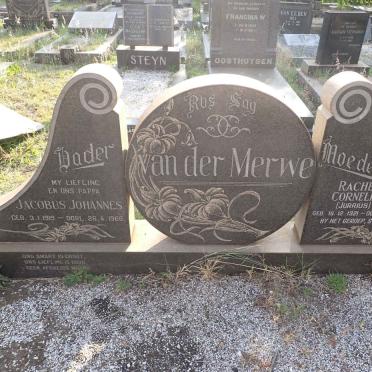 MERWE Jacobus Johannes, van der 1919-1968 &amp; Rachel Cornelia JURRIUS 1921-1992