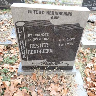 ROUX Hester Hendriena, le 1935-1973