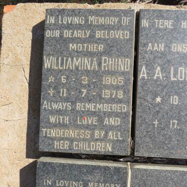 RHIND Williamina 1905-1978