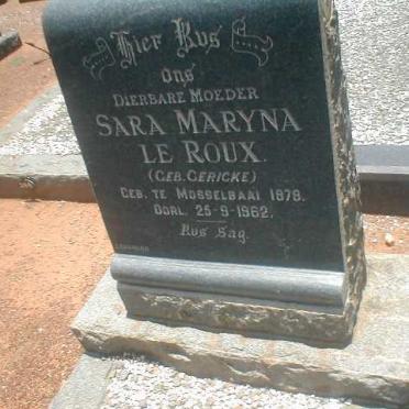 ROUX Sara Maryna, le nee GERICKE 1878-1962