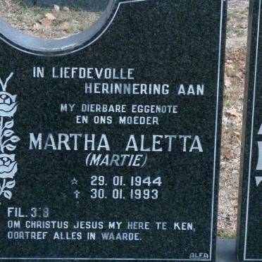 SWART Martha Aletta 1944-1993