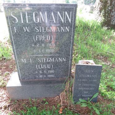 STEGMANN F.W. 1909-1980 &amp; M.L. 1910-1990