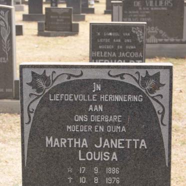 SMIT Martha Janetta Louisa 1886-1976