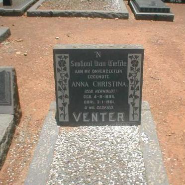 VENTER Anna Christina 1896-1961