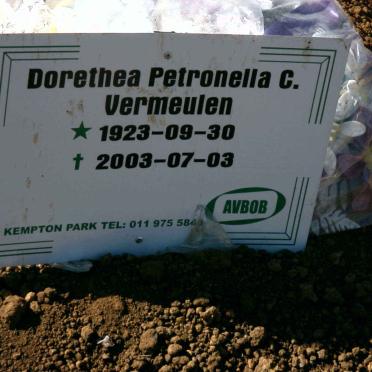 VERMEULEN Dorethea Petronella C. 1923-2003