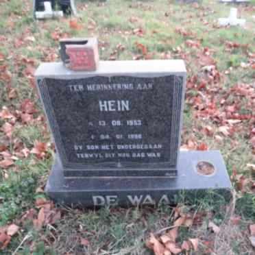 WAAL Hein, de 1953-1998