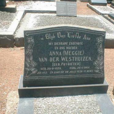 WESTHUIZEN Anna, van der nee POTGIETER 1929-1964
