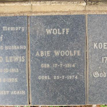 WOLFF Abie 1914-1974