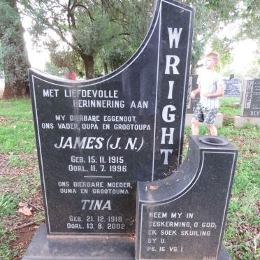 WRIGHT J.N. 1915-1996 &amp; Tina 1918-2002