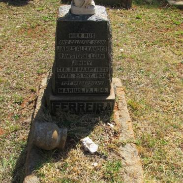 FERREIRA James Alexander Rawstorne Louw 1922-1931