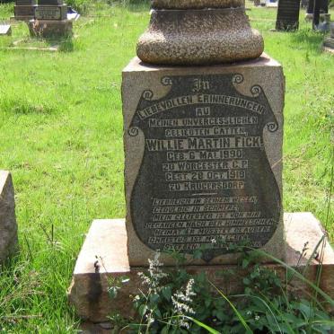 FICK Willie Martin 1890-1918