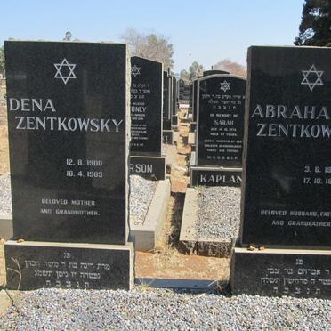 ZENTKOWSKY Abraham 1895-1977 &amp; Dena 1900-1983