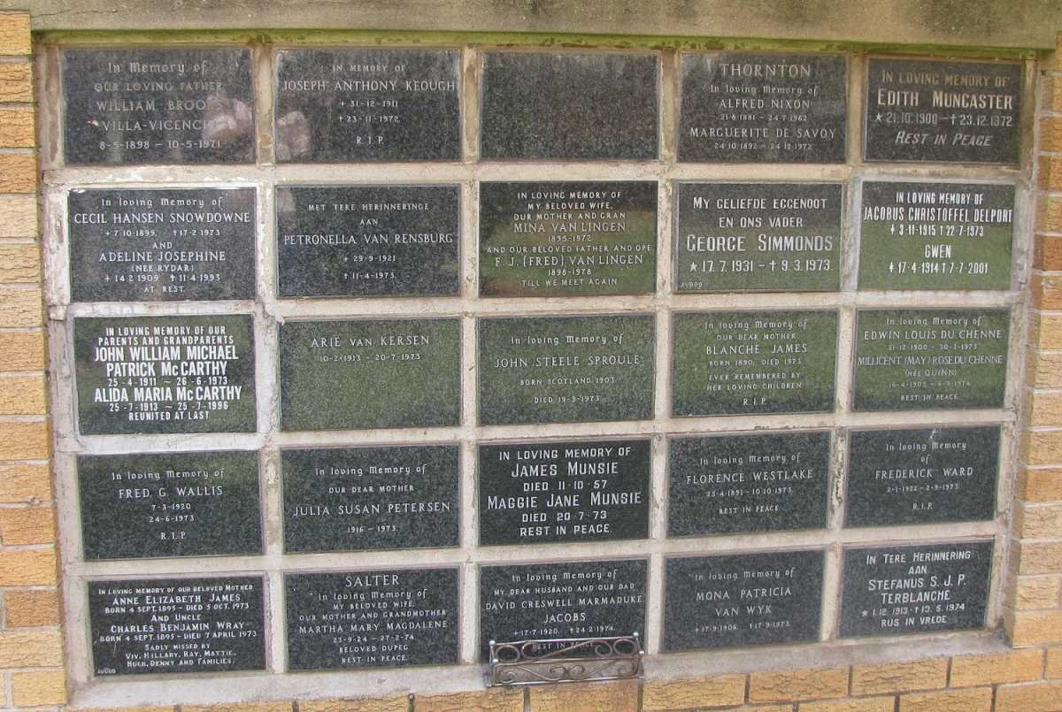 12. Memorial wall