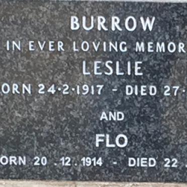 BURROW Lesie 1917-1977 &amp; Flo 1914-2008