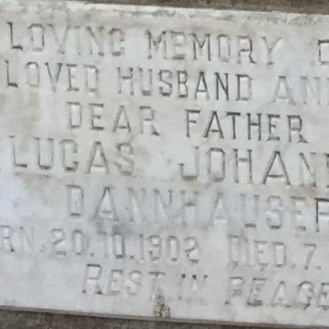 DANNHAUSER Lucas Johannes 1902-1965