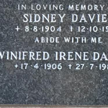 DAVIES Sidney 1904-1976 &amp; Winifred Irene 1906-1983